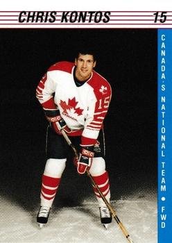 1991-92 Alberta Lotteries Canada's National Team #NNO Chris Kontos Front