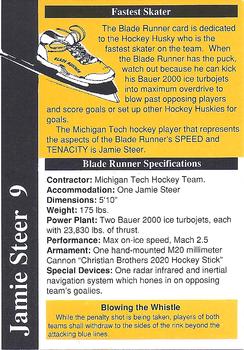 1991-92 Michigan Tech Huskies (NCAA) #NNO Blade Runner Back