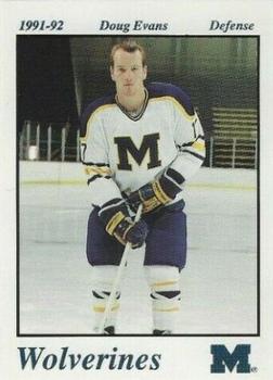 1991-92 Michigan Wolverines (NCAA) #NNO Doug Evans Front