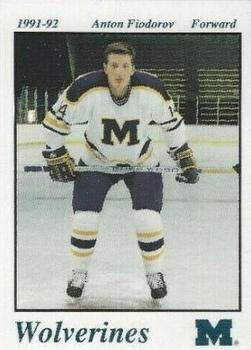 1991-92 Michigan Wolverines (NCAA) #NNO Anton Fedorov Front
