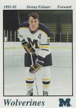 1991-92 Michigan Wolverines (NCAA) #NNO Denny Felsner Front