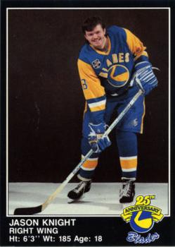 1991-92 Saskatoon Blades (WHL) Police #9 Jason Knight Front