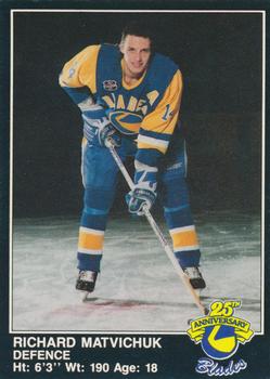 1991-92 Saskatoon Blades (WHL) Police #14 Richard Matvichuk Front