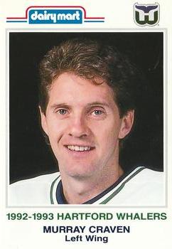 1992-93 Dairy Mart Hartford Whalers #NNO Murray Craven Front