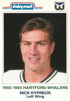 1992-93 Dairy Mart Hartford Whalers #NNO Nick Kypreos Front