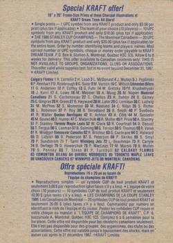 1986-87 Kraft Drawings - Cardboard Blue Backs #NNO Richard Brodeur Back