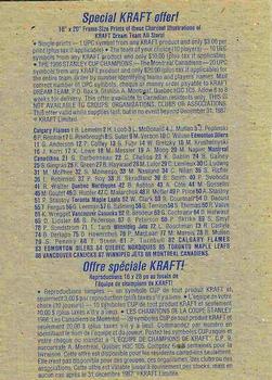 1986-87 Kraft Drawings - Cardboard Blue Backs #NNO Mario Gosselin Back