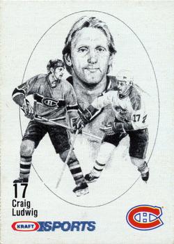 1986-87 Kraft Drawings - Cardboard Blue Backs #NNO Craig Ludwig Front