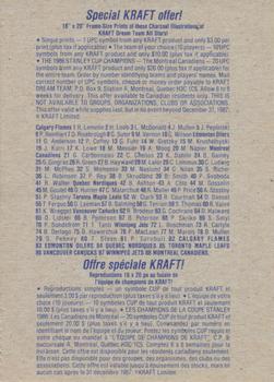 1986-87 Kraft Drawings - Cardboard Blue Backs #NNO Andy Moog Back