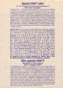 1986-87 Kraft Drawings - Cardboard Blue Backs #NNO Mark Napier Back
