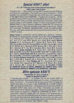 1986-87 Kraft Drawings - Cardboard Blue Backs #NNO Patrik Sundstrom Back