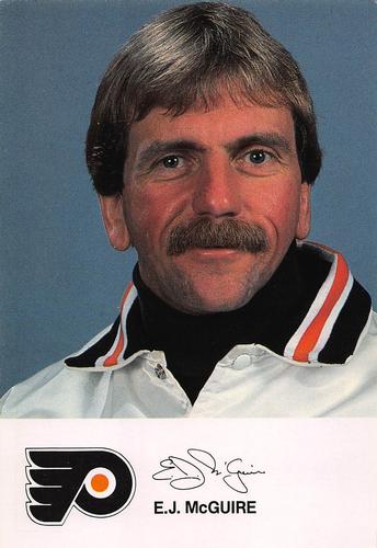 1986-87 Philadelphia Flyers Postcards #NNO E.J. McGuire Front