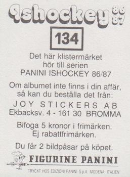 1986-87 Panini Ishockey (Swedish) Stickers #134 Stefan Falk Back