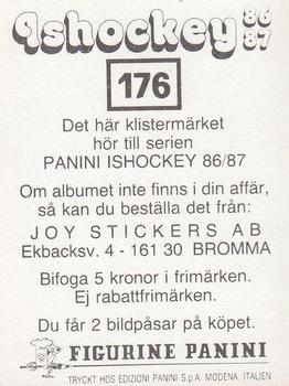 1986-87 Panini Ishockey (Swedish) Stickers #176 Mats Ohman Back