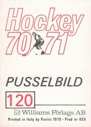1970-71 Williams Hockey (Swedish) #120 Sweden vs. USSR Back
