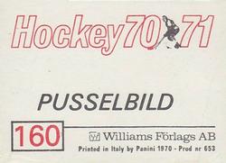 1970-71 Williams Hockey (Swedish) #160 USSR vs. Sweden Back