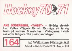 1970-71 Williams Hockey (Swedish) #164 Ake Soderberg Back