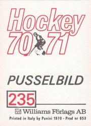 1970-71 Williams Hockey (Swedish) #235 Viktor Konovalenko Back