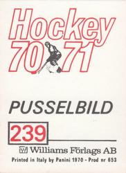 1970-71 Williams Hockey (Swedish) #239 Viktor Konovalenko Back