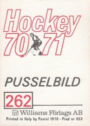 1970-71 Williams Hockey (Swedish) #262 Soviet National Team Back