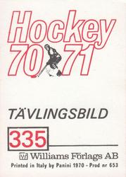 1970-71 Williams Hockey (Swedish) #335 Anders Hedberg Back