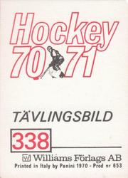 1970-71 Williams Hockey (Swedish) #338 Anders Hedberg Back
