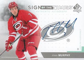 2014-15 SP Authentic - 2013-14 SP Authentic Update I: Sign of the Times #SOT-RM Ryan Murphy Front