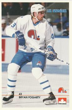 1990-91 Quebec Nordiques #NNO Bryan Fogarty Front