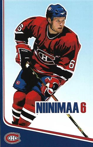 2006-07 Montreal Canadiens Postcards #NNO Janne Niinimaa Front