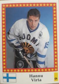 1991 Semic Hokej MS (Czechoslovakian) Stickers #6 Hannu Virta Front