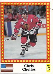 1991 Semic Hokej MS (Czechoslovakian) Stickers #130 Chris Chelios Front