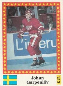 1991 Semic Hokej MS (Czechoslovakian) Stickers #212 Johan Garpenlov Front