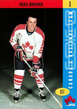 1992-93 Alberta Lotteries Canada's National Team #NNO Mike Brewer Front