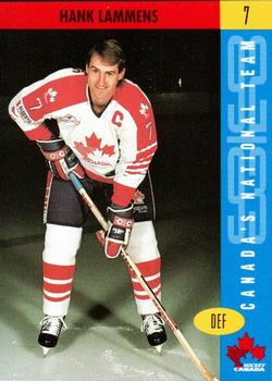 1992-93 Alberta Lotteries Canada's National Team #NNO Hank Lammens Front
