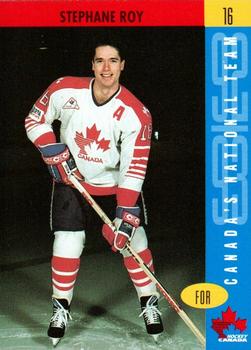 1992-93 Alberta Lotteries Canada's National Team #NNO Stephane Roy Front