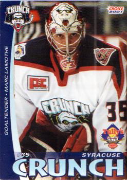 2000-01 Choice Syracuse Crunch (AHL) #1 Marc Lamothe Front