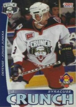 2000-01 Choice Syracuse Crunch (AHL) #4 Jonas Junkka Front