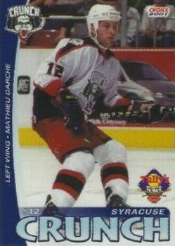 2000-01 Choice Syracuse Crunch (AHL) #10 Mathieu Darche Front