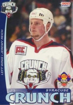 2000-01 Choice Syracuse Crunch (AHL) #12 Jeremy Reich Front