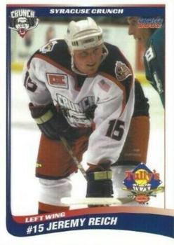 2001-02 Choice Syracuse Crunch (AHL) #10 Jeremy Reich Front