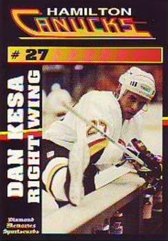 1992-93 Hamilton Canucks (AHL) #NNO Dan Kesa Front