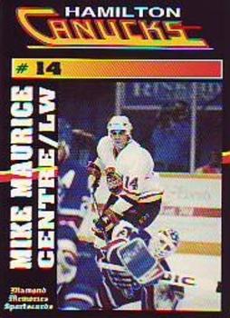 1992-93 Hamilton Canucks (AHL) #NNO Mike Maurice Front