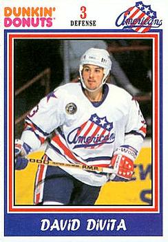 1992-93 Dunkin' Donuts Rochester Americans (AHL) #NNO David DiVita Front