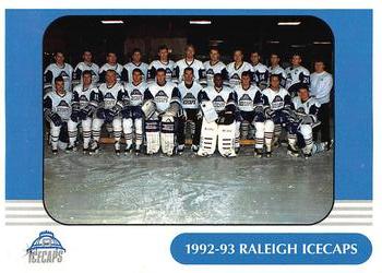 1992-93 Raleigh Icecaps (ECHL) #NNO Team Photo Front