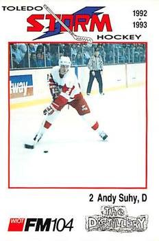 1992-93 Toledo Storm (ECHL) #20 Andy Suhy Front