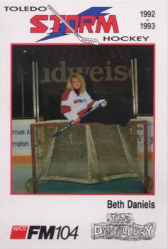 1992-93 Toledo Storm (ECHL) #28 Beth Daniels Front