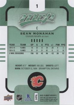 2015-16 Upper Deck MVP - Green (e-Pack) #1 Sean Monahan Back