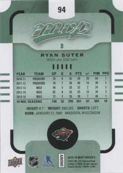 2015-16 Upper Deck MVP - Green (e-Pack) #94 Ryan Suter Back
