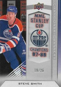 2013 Upper Deck Edmonton Oilers - Championship Banners Autographs 87-88 #CB-SS Steve Smith Front