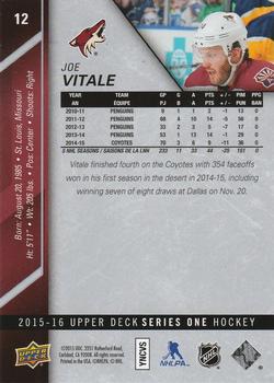 2015-16 Upper Deck - Silver Foilboard #12 Joe Vitale Back
